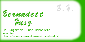 bernadett husz business card